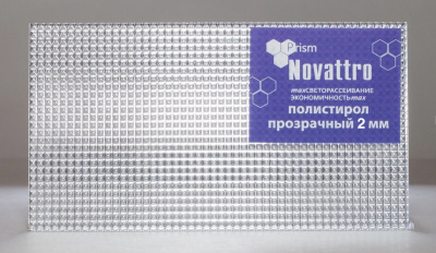 Монолитный поликарбонат Призма Novattro прозрачный 2 мм 0,59х0,59 м - интернет-магазин «Формика»