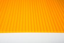 Сотовый поликарбонат 4 мм оранжевый EuroTek 2,1х6 м (12,6 кв.м) защитная пленка с 1 стороны 0,47 - интернет-магазин «Формика» 