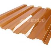 Профилированный поликарбонат терракот прозрачный 0,8 мм 1,05х3 м трапеция 70х13 - интернет-магазин «Формика» 