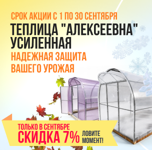 Теплица «Алексеевна» УСИЛЕННАЯ - крепкая и выносливая! Теплица «Алексеевна» УСИЛЕННАЯ - крепкая и выносливая!