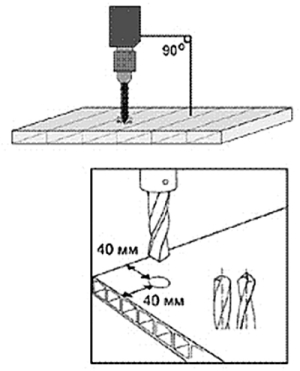 резка и сверление сотового поликарбоната