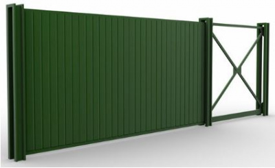 каркас откатных ворот с профлистом