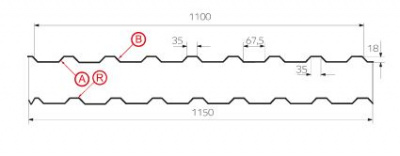 профлист МП-20 размеры